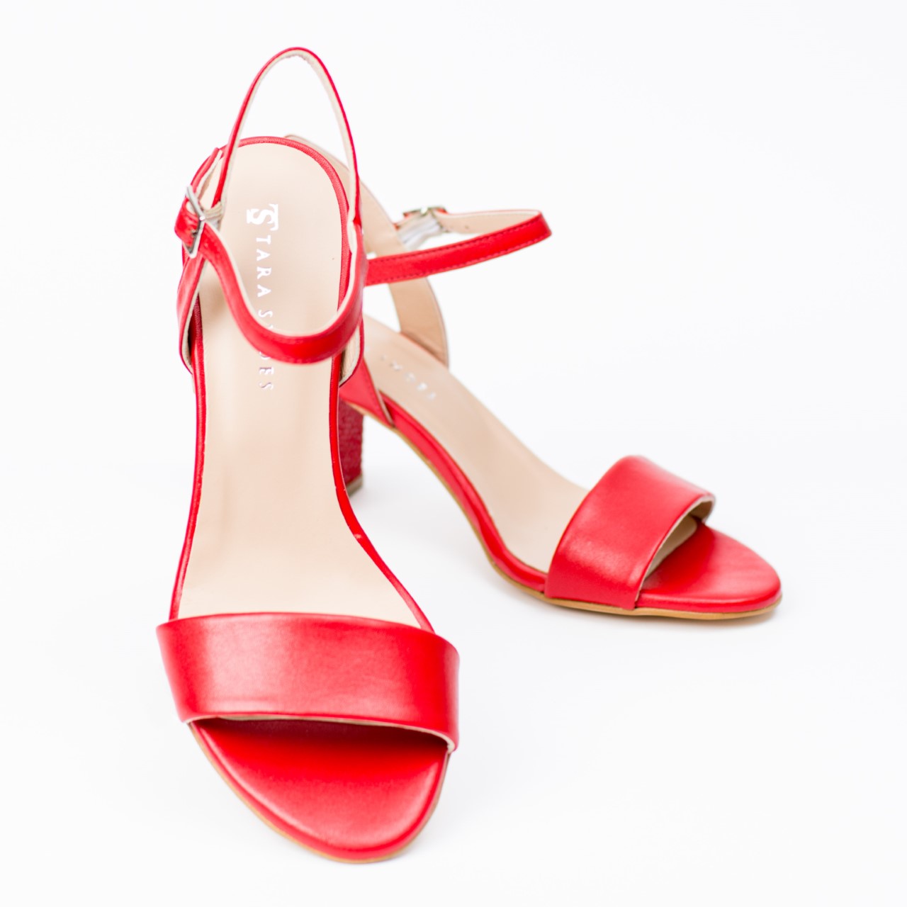 Сандали на ток модел 18200 RED SNAKE